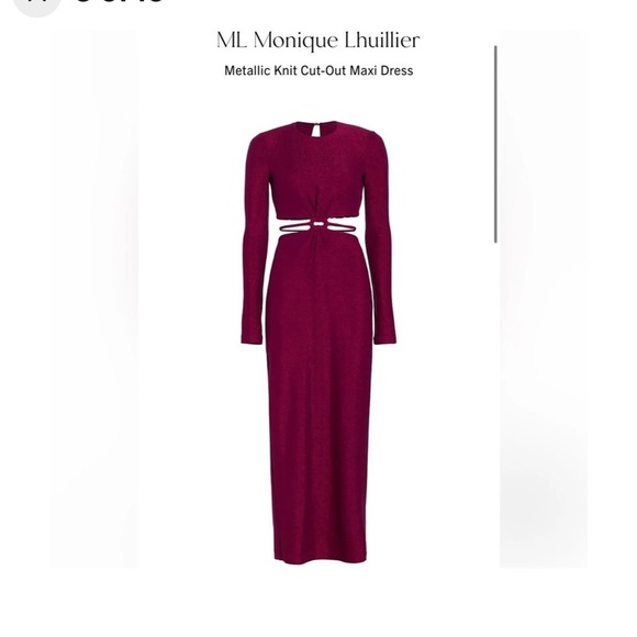 Monique Lhuillier Metallic Cutout Dress 👗 - Picture 4 of 6
